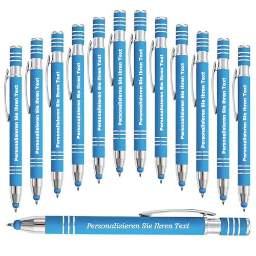 LINMQIU Benutzerdefinierte Kugelschreiber, personalisieren Sie Ihre Geschäftsinformationen, Telefonnummer, für Firmenwerbung, schwarze Tinte, personalisierter Stift mit Firmennamen - 12Stück von LINMQIU