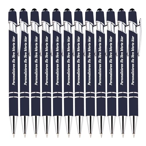LINMQIU Bis zu 300 Kugelschreiber, personalisierter 2-in-1-Touch-Kugelschreiber mit Namen oder Nachricht für Jubiläum, Abschlussfeier, Hochzeit, 0,5 mm individueller Druckkugelschreiber - 96Stk LINMQIU Bis zu 300 Kugelschreiber, personalisierter 2-in-1-Touch-Kugelschreiber mit Namen oder Nachricht für Jubiläum, Abschlussfeier, Hochzeit, 0,5 mm individueller Druckkugelschreiber - 96Stk von LINMQIU