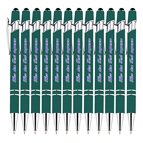 LINMQIU Individuelle Werbekugelschreiber, personalisierter Kugelschreiber mit Namen oder Text, Premium-Kugelschreiber für Firmenwerbung, Abschlussfeiern, Soft Touch, 12 STK LINMQIU Individuelle Werbekugelschreiber, personalisierter Kugelschreiber mit Namen oder Text, Premium-Kugelschreiber für Firmenwerbung, Abschlussfeiern, Soft Touch, 12 STK von LINMQIU