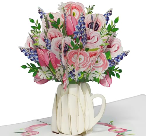 LINPOPUP® Pop-Up Karte Blumen, 3D Blumenkarte, Blumenstrauß Pop-Up, Grußkarte, Klappkarte, Muttertagskarte, Abschied, gute Besserung, Geburtstagskarte, Papier Blumen, N507 LINPOPUP® Pop-Up Karte Blumen, 3D Blumenkarte, Blumenstrauß Pop-Up, Grußkarte, Klappkarte, Muttertagskarte, Abschied, gute Besserung, Geburtstagskarte, Papier Blumen, N507 von LINPOPUP