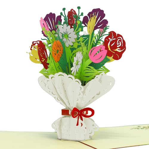 LINPOPUP® Pop-Up Karte Blumenstrauß, Blumenkarte, 3D Blumenstrauß Pop-Up, Grußkarten, Klappkarte, Muttertagskarte, Abschied, Geburtstagskarte, Gute Besserung, Blumen, N508 LINPOPUP® Pop-Up Karte Blumenstrauß, Blumenkarte, 3D Blumenstrauß Pop-Up, Grußkarten, Klappkarte, Muttertagskarte, Abschied, Geburtstagskarte, Gute Besserung, Blumen, N508 von LINPOPUP