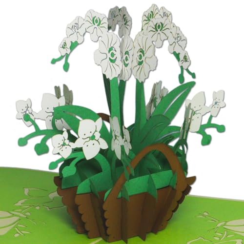 LINPOPUP®, LIN17614, Pop Up Karten Blume, POP UP Karten Geburtstag, Geburtstagskarte, 3D Grußkarten Blume Klappkarte, Viel Glück, Gute Besserung, Wellness Gutschein, Orchidee, N357 von LINPOPUP