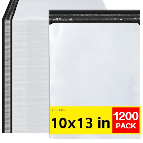 Poly-Versandtaschen, 25,4 x 33 cm, 1200 Stück, für Kleidung, Polymailer, kleine Geschäfte, Pakete, Kleidung, Luftpolsterbeutel, Polybeutel, Polymailer, Verpackung, Weiß Poly-Versandtaschen, 25,4 x 33 cm, 1200 Stück, für Kleidung, Polymailer, kleine Geschäfte, Pakete, Kleidung, Luftpolsterbeutel, Polybeutel, Polymailer, Verpackung, Weiß von LINSIRON