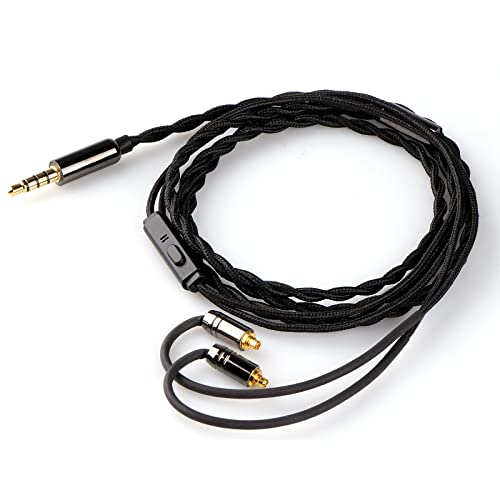 LINSOUL Tripowin Zombur 4N Hochreines OFC-Sauerstofffreies Kabel HiFi IEM Kabel mit Mikrofon, Baumwollgarn-Außenschicht für Audiophile Ersatzkabel(Mit Mikrofon,MMCX) von LINSOUL