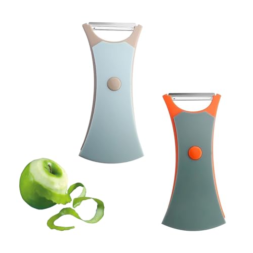 LINTRA 2 Stück Julienne Schäler, 2-in-1 Streifen Schäler, Edelstahlklinge Streifenschäler für Gemüse, Drehbar Gurkenschäler, zum Schälen von Kartoffeln, äpfeln, Karotten LINTRA 2 Stück Julienne Schäler, 2-in-1 Streifen Schäler, Edelstahlklinge Streifenschäler für Gemüse, Drehbar Gurkenschäler, zum Schälen von Kartoffeln, äpfeln, Karotten von LINTRA