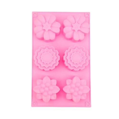 LINTRA Silikonform Seife, 6-Kammer-Seifenform Silikon, mit 3 Blumenmustern-Seifen Formen zum Gießen, Geeignet für Herstellung von Seifen, Jelly, Eiswürfeln, Schokolade und Kuchen LINTRA Silikonform Seife, 6-Kammer-Seifenform Silikon, mit 3 Blumenmustern-Seifen Formen zum Gießen, Geeignet für Herstellung von Seifen, Jelly, Eiswürfeln, Schokolade und Kuchen von LINTRA