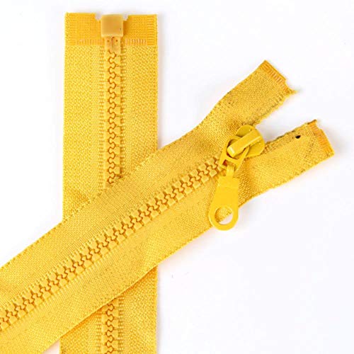 LINWX 1 STÜCK Reißverschluss 5# Harz Reißverschluss Daunenjacke/Mantel Reißverschluss Bekleidungszubehör, Gelb, 70 cm von LINWX