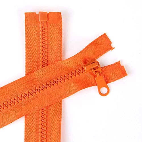 LINWX 1 STÜCK Reißverschluss 5# Harz Reißverschluss Daunenjacke/Mantel Reißverschluss Bekleidungszubehör, Orange, 70 cm von LINWX