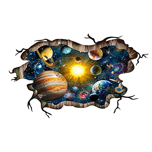 3D Gebrochen Blau Kosmisch Galaxie Wandabziehbilder, Magie Milchstraße Äußerer Raum Planet Wandaufkleber, Kreative Sterne und Sonnensystem Tapete für Kinder Jungen Boden Decke Wohnzimmer 3D Gebrochen Blau Kosmisch Galaxie Wandabziehbilder, Magie Milchstraße Äußerer Raum Planet Wandaufkleber, Kreative Sterne und Sonnensystem Tapete für Kinder Jungen Boden Decke Wohnzimmer von LINYAPRY