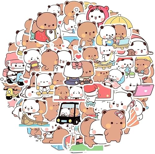 LINYIJOY Bubu Dudu Sticker Set, 100 Stück Cartoon Sticker, PVC Material, Süße Kawaii Katzensticker, Aufkleber für Laptops, Skateboards, Tagebücher, Geschenk für Teenager, Mädchen, Freunde und Familie LINYIJOY Bubu Dudu Sticker Set, 100 Stück Cartoon Sticker, PVC Material, Süße Kawaii Katzensticker, Aufkleber für Laptops, Skateboards, Tagebücher, Geschenk für Teenager, Mädchen, Freunde und Familie von LINYIJOY