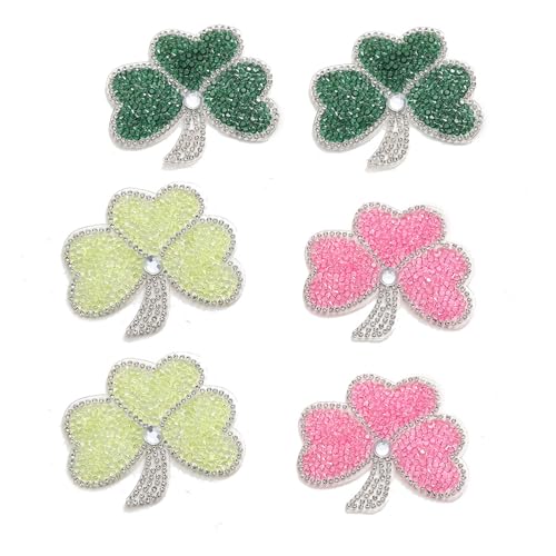 6 x Strass-Kleeblatt-Aufkleber für Kleidung, Heißprägeflicken, Jeans-Taschen, Hemden, St. Patrick's Day, dekorative Flicken, Kleidung, Jeans, Hüte, Rucksäcke, DIY-Artikel 6 x Strass-Kleeblatt-Aufkleber für Kleidung, Heißprägeflicken, Jeans-Taschen, Hemden, St. Patrick's Day, dekorative Flicken, Kleidung, Jeans, Hüte, Rucksäcke, DIY-Artikel von LINYUEARUI