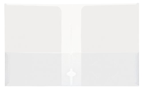 Lion 91350-CR Präsentationsmappen, Kunststoff, 4 Fächer, transparent, 10 Stück von LION