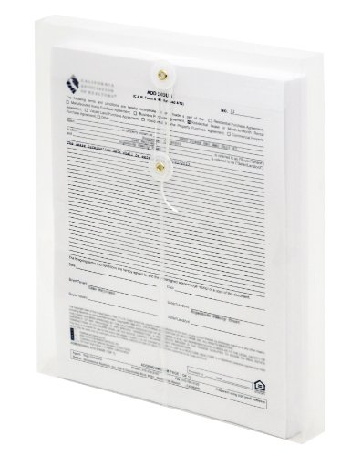 Lion String-A-Long transparente Poly-Umschläge mit Zwickel, Brief, Top-Load, 6 Stück pro Packung, 1 Packung (32000-CR) von LION