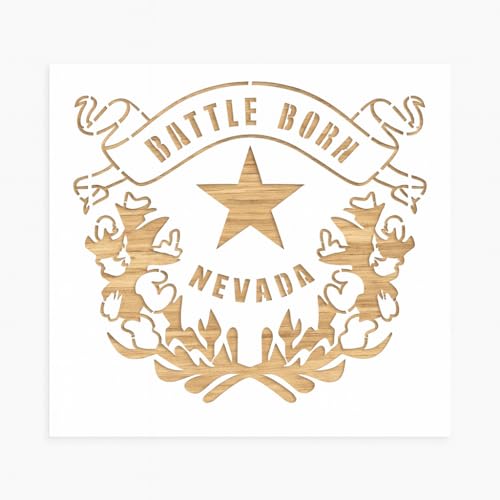 Nevada Battle Born State Flag Stencil Template Reusable 8.5 x 11 Inch for Painting on Walls, Wood, Glass, Scarscrapbooking, Arts and Crafts, DIY - LIONX von LIONX