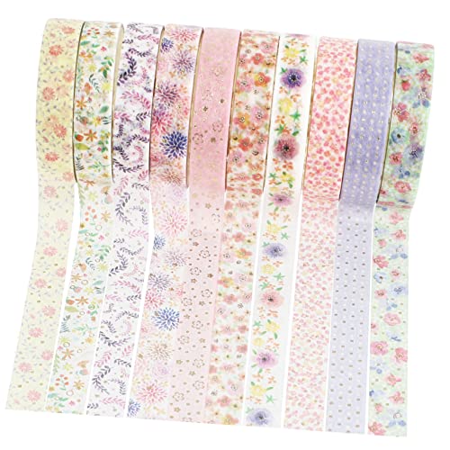 LIOOBO 10 Rollen Washi Tape Set - Dekoratives Klebeband Aus Reispapier Mit Floralen Rosenmotiven - Ideal Für DIY Kunst Scrapbooking Und Geschenkverpackungen Masking Tape LIOOBO 10 Rollen Washi Tape Set - Dekoratives Klebeband Aus Reispapier Mit Floralen Rosenmotiven - Ideal Für DIY Kunst Scrapbooking Und Geschenkverpackungen Masking Tape von LIOOBO