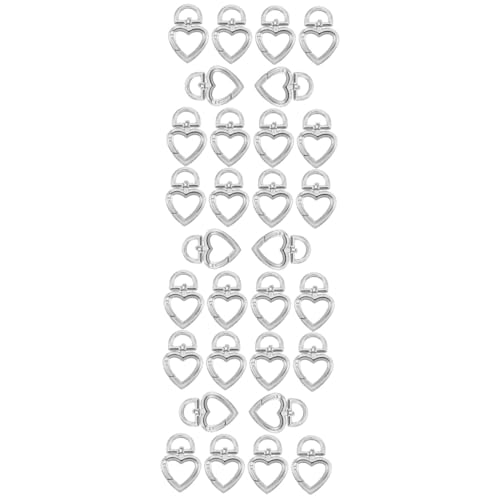 LIOOBO 10 Stück Metall Schlüsselbund Clips in Herzform – Silberne Feder Anhänger Für DIY Projekte - Schlüsselanhänger Zubehör Und Kreative Bastelideen LIOOBO 10 Stück Metall Schlüsselbund Clips in Herzform – Silberne Feder Anhänger Für DIY Projekte - Schlüsselanhänger Zubehör Und Kreative Bastelideen von LIOOBO