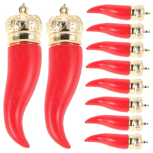 LIOOBO 10stücke Chili Pepper Leichtgewichtige Charms Für Schmuck Schlüsselanhänger Und Armbänder Kunststoffanhänger Rot Für Kreative Bastelprojekte LIOOBO 10stücke Chili Pepper Leichtgewichtige Charms Für Schmuck Schlüsselanhänger Und Armbänder Kunststoffanhänger Rot Für Kreative Bastelprojekte von LIOOBO