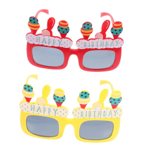 LIOOBO 2 Stück Süße Eiscreme Sonnenbrille Foto Requisiten für Erwachsene Kreative Partyaccessoires für Unvergessliche Feiern LIOOBO 2 Stück Süße Eiscreme Sonnenbrille Foto Requisiten für Erwachsene Kreative Partyaccessoires für Unvergessliche Feiern von LIOOBO