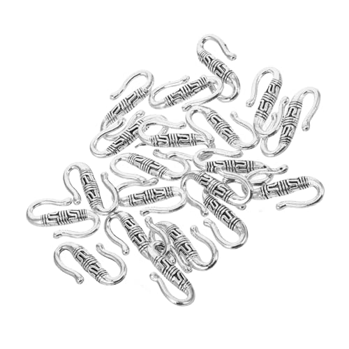 LIOOBO 20 Stück S-Haken Verschlüsse Für Schmuck - Mini S Förmige Metallverbinder in Silber Für DIY Halsketten Und Armbänder Ideal Für Handwerksprojekte Und Kreative Schmuckgestaltung LIOOBO 20 Stück S-Haken Verschlüsse Für Schmuck - Mini S Förmige Metallverbinder in Silber Für DIY Halsketten Und Armbänder Ideal Für Handwerksprojekte Und Kreative Schmuckgestaltung von LIOOBO