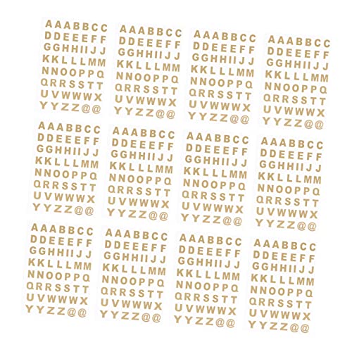 LIOOBO 25 Blatt Selbstklebende Buchstaben Aufkleber Transparente Goldene Alphabet Sticker für Notizbuch Scrapbook und Bastelprojekte Einfache Anwendung von LIOOBO