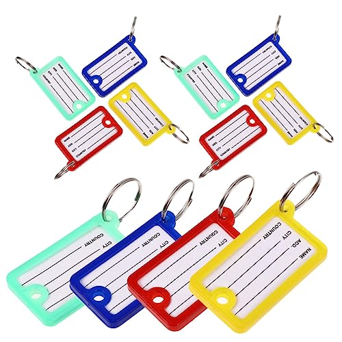 LIOOBO 40 Stück Bunte Schlüsselanhänger Mit Etiketten Für Autoschlüssel - Tragbare Schlüsselanhänger Für Rucksäcke - Taschen Und Schlüssel Ideal Zum Organisieren Und Kennzeichnen LIOOBO 40 Stück Bunte Schlüsselanhänger Mit Etiketten Für Autoschlüssel - Tragbare Schlüsselanhänger Für Rucksäcke - Taschen Und Schlüssel Ideal Zum Organisieren Und Kennzeichnen von LIOOBO