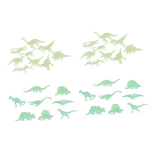 LIOOBO 4Satz Dino Leuchtsticker Wandaufkleber Dinosaurierform für Kinderzimmer Fluoreszierende Wanddekoration für Helles Fröhliches für Schlafzimmer von LIOOBO