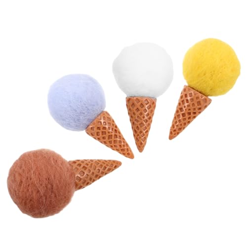 LIOOBO 4stücke Teiliges Farbige Wollfilz-Eiscreme- Für -projekte Kreative Bastelmaterialien Und Fotorequisiten Für Partys Und Dekorationen LIOOBO 4stücke Teiliges Farbige Wollfilz-Eiscreme- Für -projekte Kreative Bastelmaterialien Und Fotorequisiten Für Partys Und Dekorationen von LIOOBO