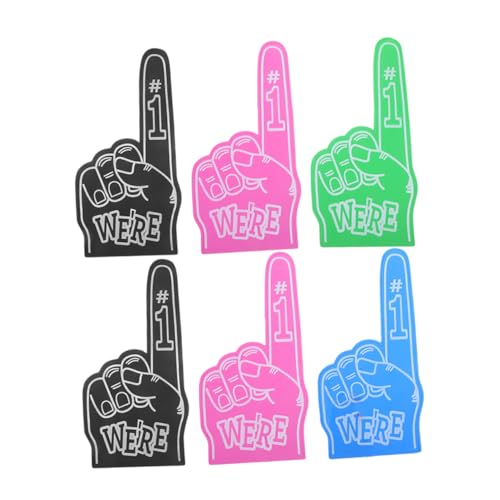 LIOOBO 6 Stück Eva Fingerhandschuhe Finger für Cheerleading Sportevents und Partys Wiederverwendbare Handrequisiten LIOOBO 6 Stück Eva Fingerhandschuhe Finger für Cheerleading Sportevents und Partys Wiederverwendbare Handrequisiten von LIOOBO