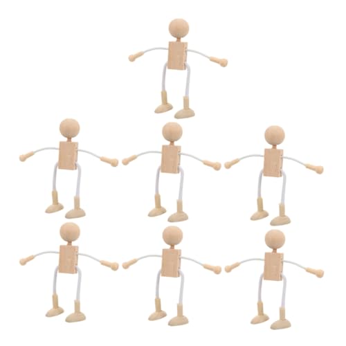 LIOOBO 7 Stück Teiliges Unbemalter Holzfiguren zum Bemalen Kleine Holzpuppen für DIY Kreative Holzspielzeug figuren für Malspielzeug für Familienaktivitäten LIOOBO 7 Stück Teiliges Unbemalter Holzfiguren zum Bemalen Kleine Holzpuppen für DIY Kreative Holzspielzeug figuren für Malspielzeug für Familienaktivitäten von LIOOBO