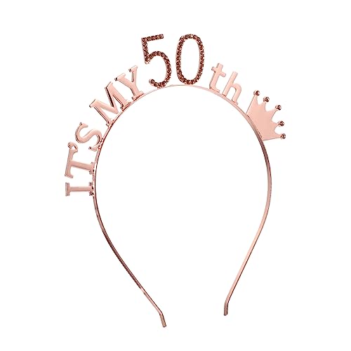 LIOOBO Geburtstag Stirnband Mit Tiara Und Krone Für Frauen – Elegante Haarkopfbedeckung Für Die Geburtstagsfeier - Perfekt Als Für Den Besonderen Tag 1 Stück von LIOOBO