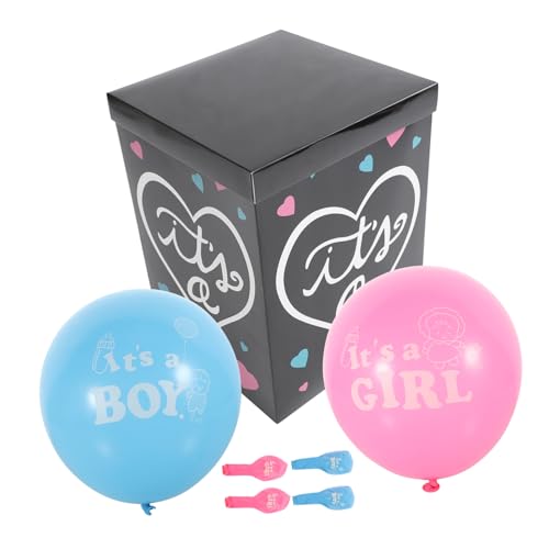 LIOOBO Gender Reveal Box aus Papier mit Blau Pinken Luftballons Schwarze Party Geschenkbox für Jungen oder Mädchen Kreative Babyparty Dekoration Sicher und Praktisch LIOOBO Gender Reveal Box aus Papier mit Blau Pinken Luftballons Schwarze Party Geschenkbox für Jungen oder Mädchen Kreative Babyparty Dekoration Sicher und Praktisch von LIOOBO