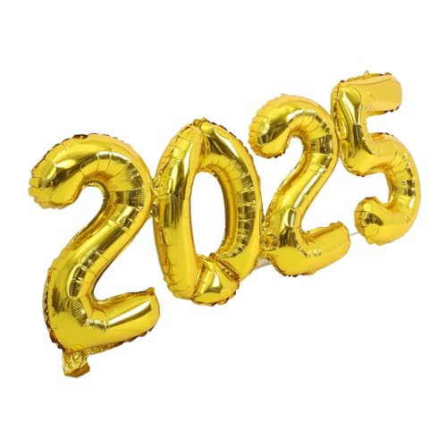 LIOOBO Goldene Folienballons Zahl 2025 - Riesige Deko-Ballons Für Abschlussfeier Jubiläum Und Silvesterparty 93 Cm Große Luftballons Für Festliche Anlässe LIOOBO Goldene Folienballons Zahl 2025 - Riesige Deko-Ballons Für Abschlussfeier Jubiläum Und Silvesterparty 93 Cm Große Luftballons Für Festliche Anlässe von LIOOBO