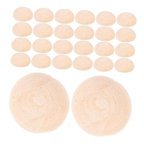 LIOOBO Halbe Holzperlen 0-8 Cm – Unvollendete Holzhalbkugeln Für DIY-Handwerk Und Heimdekoration 100 Stück Gespaltene Holzkugeln in Natürlicher Farbe Ideal Für Kreative Projekte Und von LIOOBO