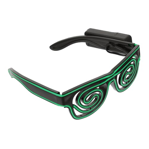 LIOOBO LED Spiral Partybrille Grün Leuchtende Brille mit Spiral LED illumination Leichtes Kompaktes Design Blinkende Lichtspektakel für Bar Disco Festival und Rave Modisches Partyzubehör LIOOBO LED Spiral Partybrille Grün Leuchtende Brille mit Spiral LED illumination Leichtes Kompaktes Design Blinkende Lichtspektakel für Bar Disco Festival und Rave Modisches Partyzubehör von LIOOBO