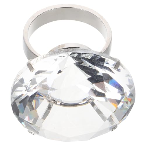 LIOOBO Schimmernder Glasring Dekoration Hochzeit Großer Ring Schmuckstück für Verlobung und Partys Robustes Funkelndes Accessoire für Romantische Anlässe LIOOBO Schimmernder Glasring Dekoration Hochzeit Großer Ring Schmuckstück für Verlobung und Partys Robustes Funkelndes Accessoire für Romantische Anlässe von LIOOBO