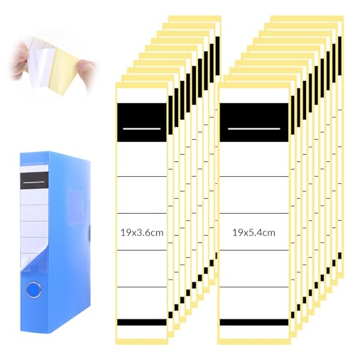 LIQWEI 100 Stück Ordnerrücken Selbstklebend Set, 2 Größen Ordner Rückenschilder Klebeetiketten, Weiß Ordner Etiketten für Standardordner Schmale und Breit Ordner-Archivierung (19 x 5,4cm, 19 x 3,6cm) LIQWEI 100 Stück Ordnerrücken Selbstklebend Set, 2 Größen Ordner Rückenschilder Klebeetiketten, Weiß Ordner Etiketten für Standardordner Schmale und Breit Ordner-Archivierung (19 x 5,4cm, 19 x 3,6cm) von LIQWEI