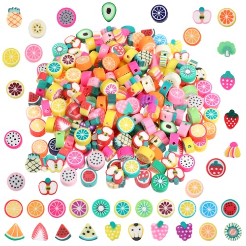 LIQWEI 200 Stück Obst Clay Perlen für Armbänder, Obst-Perlen zum Auffädeln, Bastelperlen Polymer Clay Beads DIY Armband Perlen für Kinder DIY Handwerk Armband Halskette Ohrringe Schmuck Geschenk LIQWEI 200 Stück Obst Clay Perlen für Armbänder, Obst-Perlen zum Auffädeln, Bastelperlen Polymer Clay Beads DIY Armband Perlen für Kinder DIY Handwerk Armband Halskette Ohrringe Schmuck Geschenk von LIQWEI
