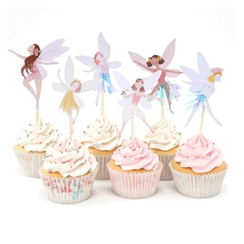 LIQWEI 24 Stück Feen Pappbecher Cupcake Toppers, Cupcake Picks Fee, Kuchen Topper Blume Fee Mädchen Cupcakes Toppers für Kinder Baby Party Geburtstag Party Kuchen Dekoration LIQWEI 24 Stück Feen Pappbecher Cupcake Toppers, Cupcake Picks Fee, Kuchen Topper Blume Fee Mädchen Cupcakes Toppers für Kinder Baby Party Geburtstag Party Kuchen Dekoration von LIQWEI