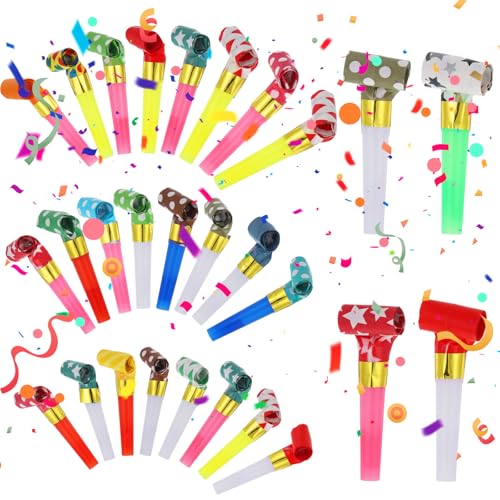 LIQWEI 30 Stück Tröte Kindergeburtstag, Kinder Jubel Partytröten Farbig Gemischt Party Tröte Kindergeburtstag Luftrüssel Krachmacher Tröten Für Neujahr Geburtstag Party Graduierung Weihnachten LIQWEI 30 Stück Tröte Kindergeburtstag, Kinder Jubel Partytröten Farbig Gemischt Party Tröte Kindergeburtstag Luftrüssel Krachmacher Tröten Für Neujahr Geburtstag Party Graduierung Weihnachten von LIQWEI