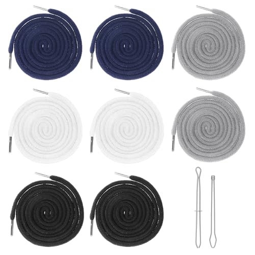 LIQWEI 8 Stück Kordel für Jogginghose, Mehrfarbig Baumwolle Kordelzug mit 2 Durchziehnadel Kordelenden Metall Ersatz Band Kordelband für Hoodie Sporthosen Hosen Sweatshirts Jacken LIQWEI 8 Stück Kordel für Jogginghose, Mehrfarbig Baumwolle Kordelzug mit 2 Durchziehnadel Kordelenden Metall Ersatz Band Kordelband für Hoodie Sporthosen Hosen Sweatshirts Jacken von LIQWEI