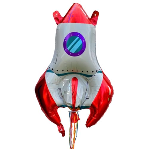 Pinata Geburtstag Mädchen, Junge, groß, wiederverwendbar, aufblasbar, 7 Bänder, 2 kg Süßigkeiten, Geburtstagsdeko Kinder, einfach aufzuhängen, ohne Helium, Liragram (Rakete, Weltraum) von LIRAGRAM