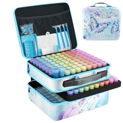 LIRUNQIU Diamond Painting Zubehör Boxen, 240 Stück Diamant Painting Aufbewahrungsbox Kits Werkzeug Set mit Stickers Tablett Stift LIRUNQIU Diamond Painting Zubehör Boxen, 240 Stück Diamant Painting Aufbewahrungsbox Kits Werkzeug Set mit Stickers Tablett Stift von LIRUNQIU