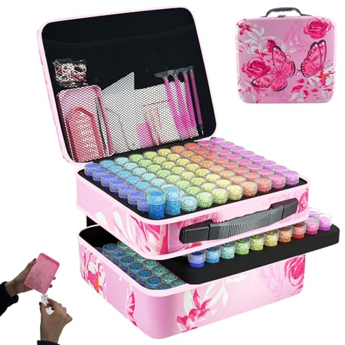 LIRUNQIU Diamond Painting Zubehör Boxen, 240 Stück Diamant Painting Aufbewahrungsbox Kits Werkzeug Set mit Stickers Tablett Stift LIRUNQIU Diamond Painting Zubehör Boxen, 240 Stück Diamant Painting Aufbewahrungsbox Kits Werkzeug Set mit Stickers Tablett Stift von LIRUNQIU