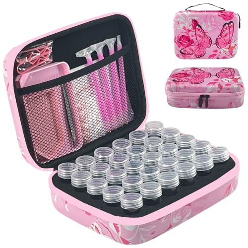 LIRUNQIU Diamond Painting Zubehör Boxen, 30 Stück Diamant Painting Aufbewahrungsbox Kits Werkzeug Set mit Stickers Tablett Stift LIRUNQIU Diamond Painting Zubehör Boxen, 30 Stück Diamant Painting Aufbewahrungsbox Kits Werkzeug Set mit Stickers Tablett Stift von LIRUNQIU