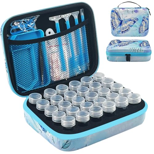 LIRUNQIU Diamond Painting Zubehör Boxen, 30 Stück Diamant Painting Aufbewahrungsbox Kits Werkzeug Set mit Stickers Tablett Stift LIRUNQIU Diamond Painting Zubehör Boxen, 30 Stück Diamant Painting Aufbewahrungsbox Kits Werkzeug Set mit Stickers Tablett Stift von LIRUNQIU