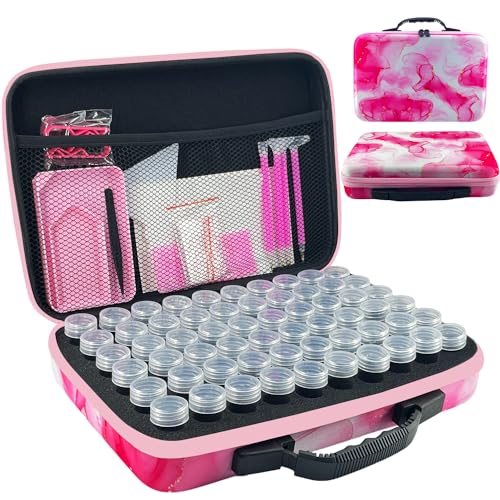 LIRUNQIU Diamond Painting Zubehör Boxen, 60 Stück Diamant Painting Aufbewahrungsbox Kits Werkzeug Set mit Stickers Tablett Stift LIRUNQIU Diamond Painting Zubehör Boxen, 60 Stück Diamant Painting Aufbewahrungsbox Kits Werkzeug Set mit Stickers Tablett Stift von LIRUNQIU