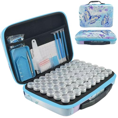 LIRUNQIU Diamond Painting Zubehör Boxen, 60 Stück Diamant Painting Aufbewahrungsbox Kits Werkzeug Set mit Stickers Tablett Stift LIRUNQIU Diamond Painting Zubehör Boxen, 60 Stück Diamant Painting Aufbewahrungsbox Kits Werkzeug Set mit Stickers Tablett Stift von LIRUNQIU