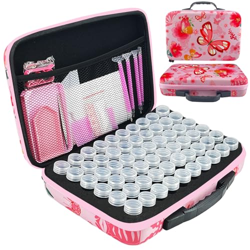 LIRUNQIU Diamond Painting Zubehör Boxen, 60 Stück Diamant Painting Aufbewahrungsbox Kits für Diamond Painting Bilder Samen Schmuck Strass Perlen DIY Handwerk von LIRUNQIU