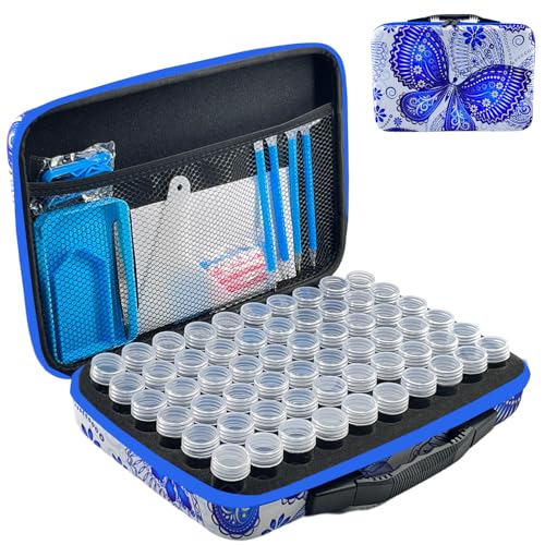 LIRUNQIU Diamond Painting Zubehör Boxen, 60 Stück Diamant Painting Aufbewahrungsbox Kits für Diamond Painting Bilder Samen Schmuck Strass Perlen DIY Handwerk von LIRUNQIU