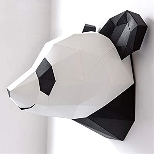 Panda Kopf 3D Papiermodell Origami Papier Tierskulptur Wanddekoration für Kinderzimmer und Wohnkultur von LISAQ